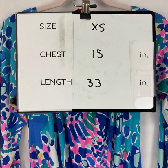 Lilly Pulitzer Romper Size XS Pink Blue Long Sleeve Vacation‎ Colorful Art - Picture 9 of 9